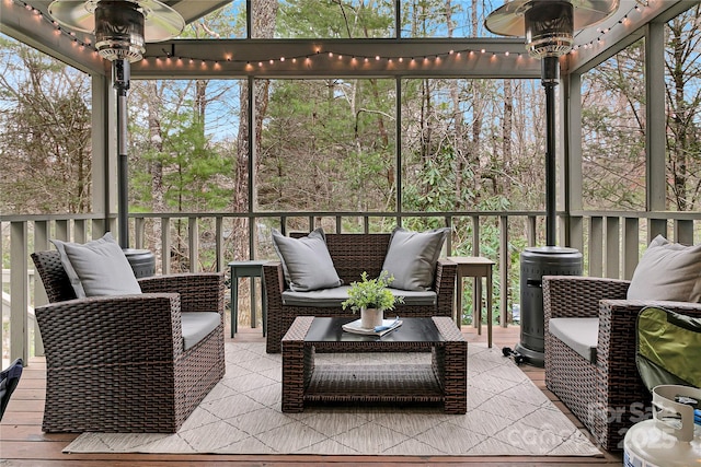 view of sunroom