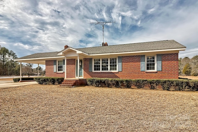 view of ranch-style home