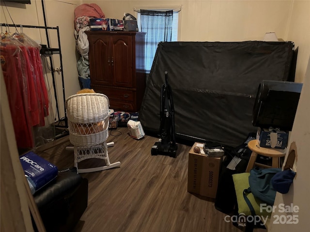 bedroom featuring hardwood / wood-style floors