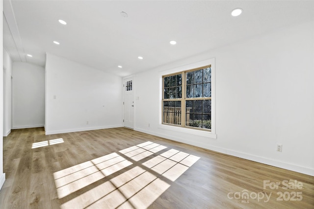 empty room featuring light hardwood / wood-style floors