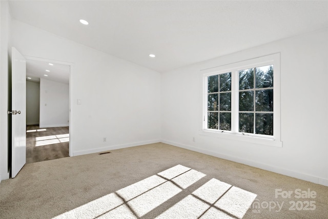 view of carpeted empty room