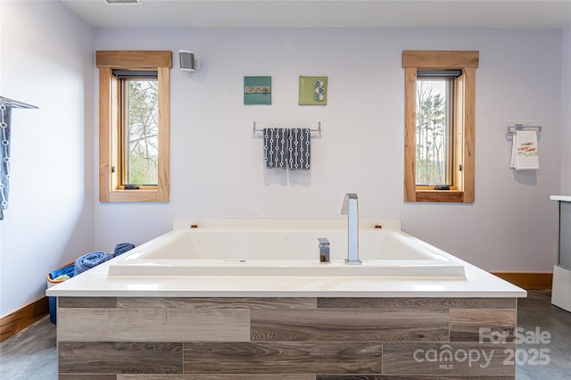 bathroom with a bathing tub