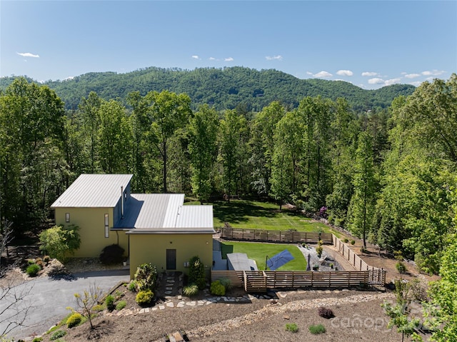 15 Sourwood Ln, Fletcher, NC 28732 - view from above of property featuring a forest and a mountain backdrop
