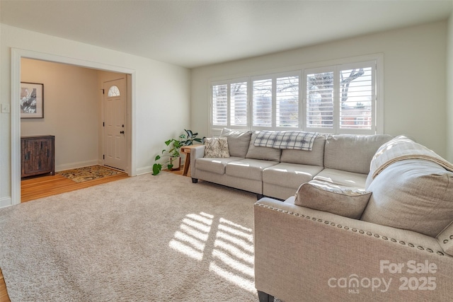 view of carpeted living room