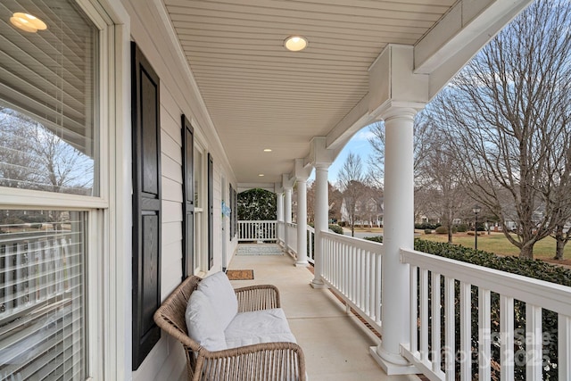 balcony with covered porch