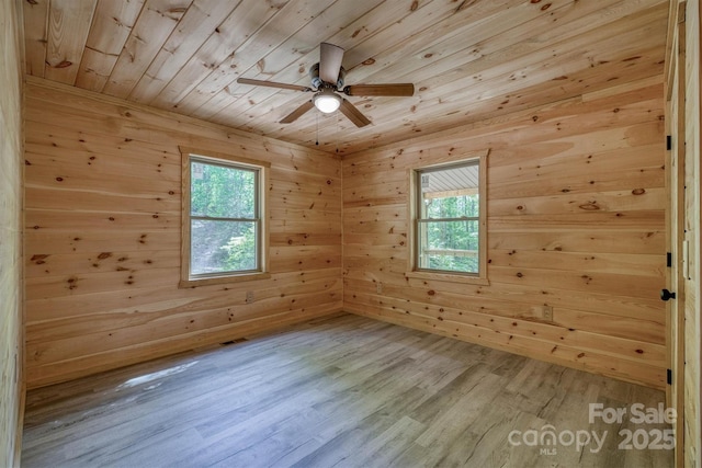 3161 Morganton Furniture Rd, Valdese, NC 28690 - bonus room featuring wood walls, wood ceiling, ceiling fan, and a wealth of natural light