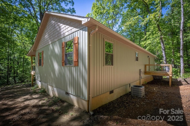 3161 Morganton Furniture Rd, Valdese, NC 28690 - view of home's exterior featuring cooling unit and crawl space