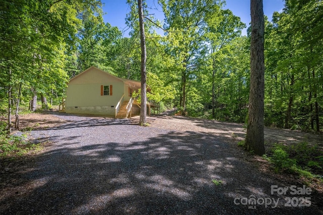 3161 Morganton Furniture Rd, Valdese, NC 28690 - view of yard with a view of trees and driveway