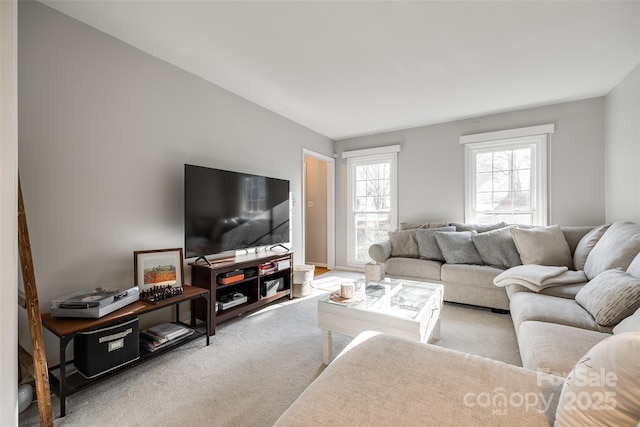 view of carpeted living room