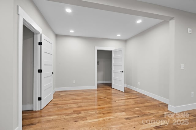 unfurnished bedroom with light hardwood / wood-style flooring