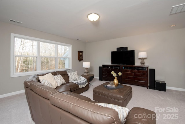 view of carpeted living room