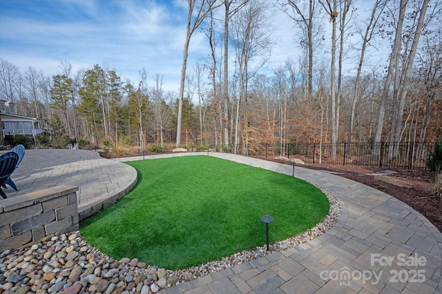 view of yard with a patio