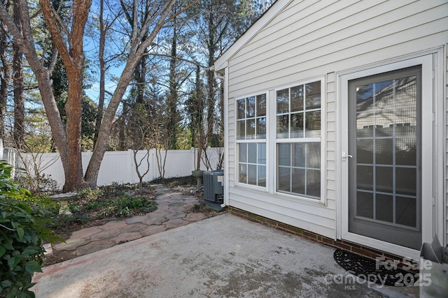 view of patio featuring cooling unit