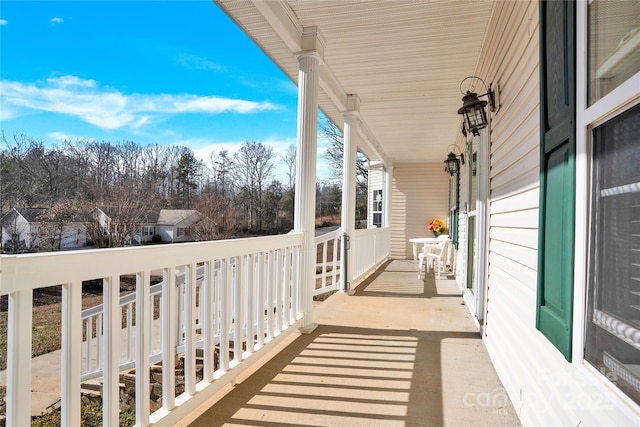 balcony with a porch