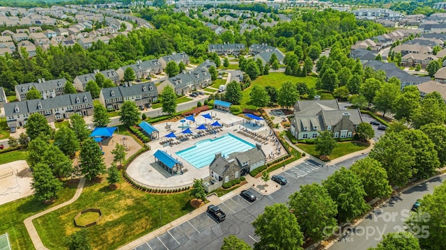 bird's eye view featuring a residential view