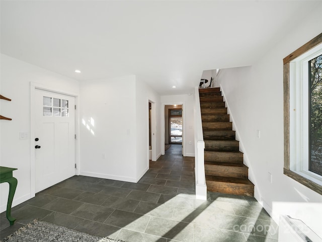 foyer entrance with radiator