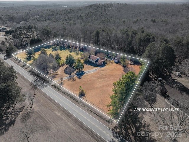 drone / aerial view featuring a rural view