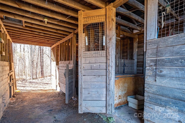 view of horse barn