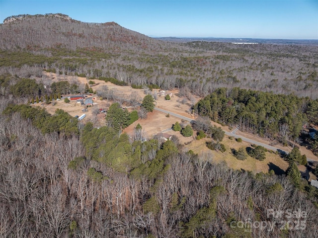 bird's eye view featuring a mountain view