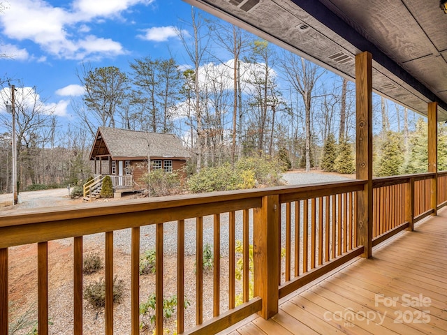 view of wooden deck