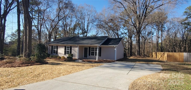 view of ranch-style home