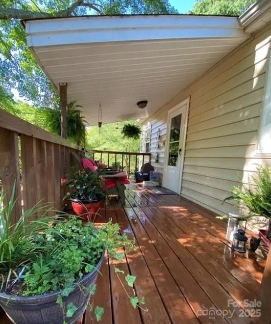 view of wooden deck