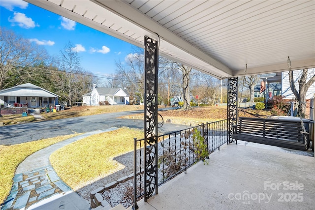 view of patio with covered porch