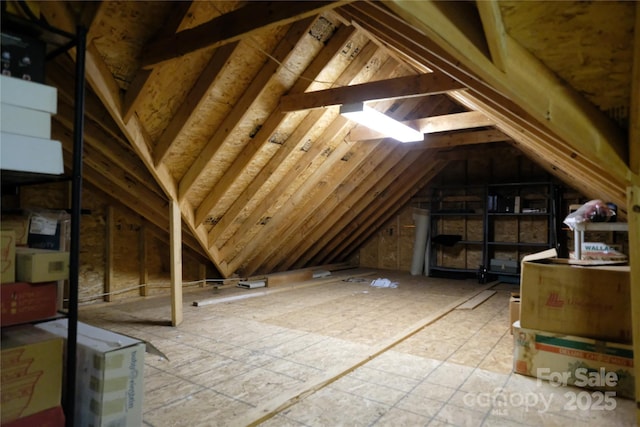 view of attic