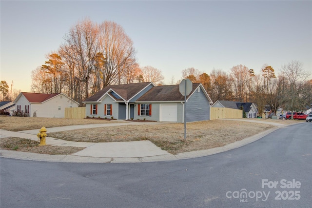 ranch-style house with a garage