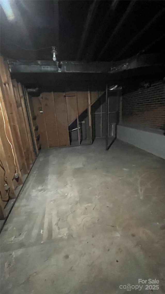 view of basement