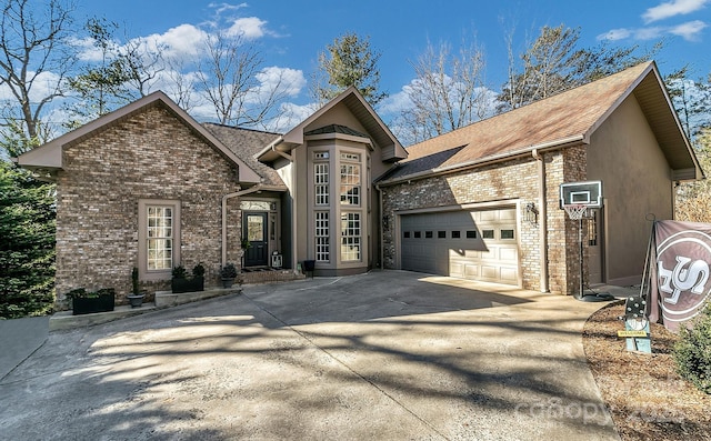 view of front of house featuring a garage