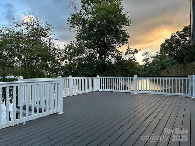 view of deck at dusk