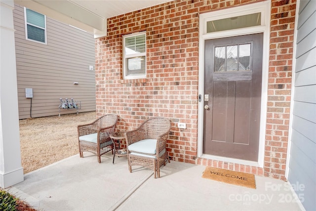 property entrance with a porch