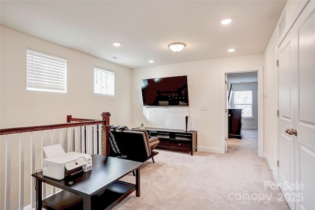 view of carpeted living room