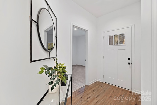 foyer featuring light hardwood / wood-style floors