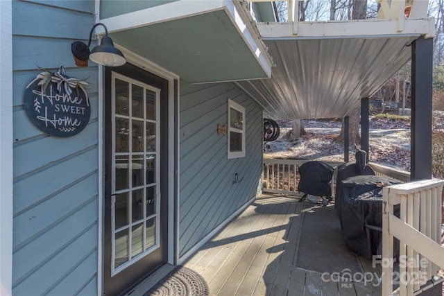 view of wooden deck