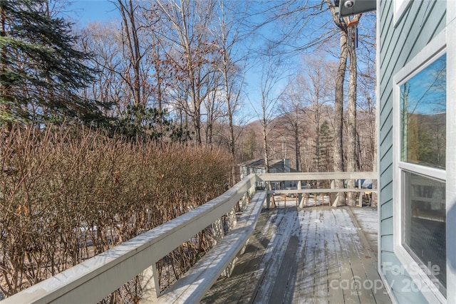 view of wooden terrace