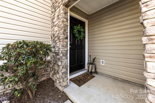 view of doorway to property