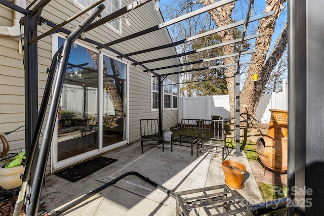 view of patio / terrace with a pergola