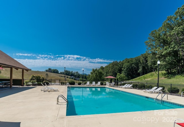 view of pool with a patio area