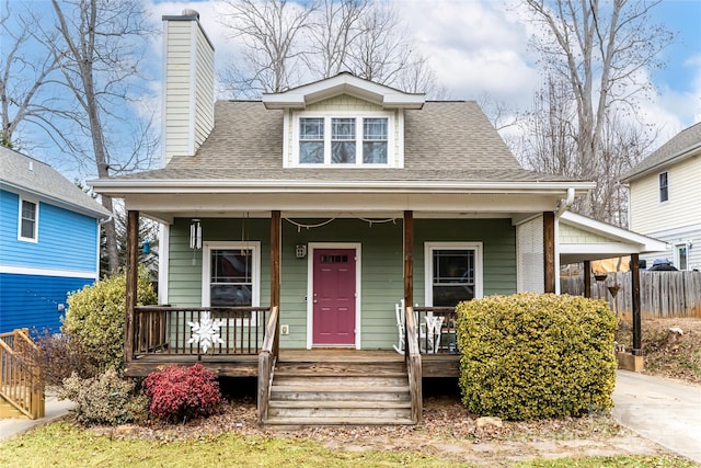 bungalow with a porch