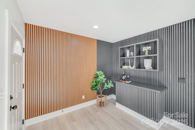 interior space featuring wood-type flooring