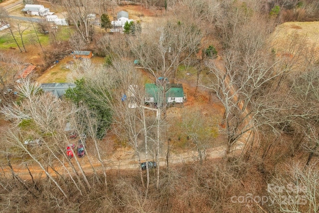 aerial view featuring a rural view