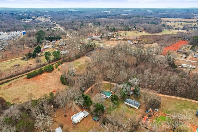 bird's eye view featuring a rural view