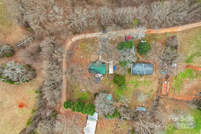 bird's eye view with a rural view