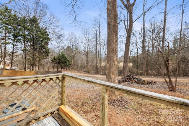 view of wooden deck