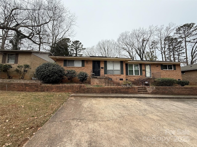 view of single story home