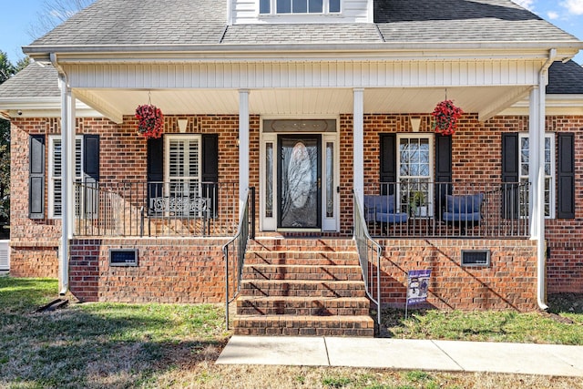 view of front of house with covered porch