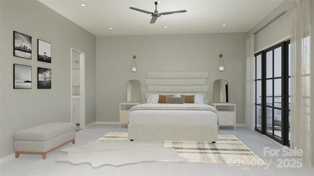 bedroom with ceiling fan