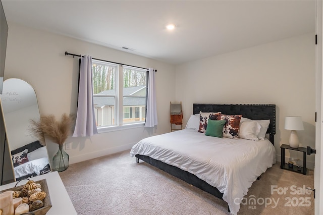 view of carpeted bedroom